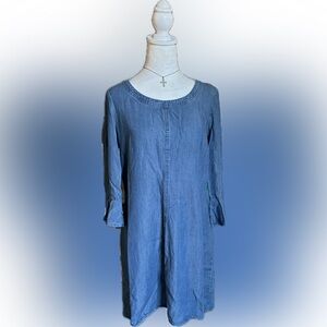 👖Cato Indigo Denim Jean Bell Sleeve Dress